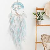 Donko Handmade White & Cyan Dream Catcher Tree of Life Wall Decor view 6