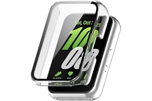 FanTEK Compatible for Samsung Galaxy Fit 3 Watch Case for Women Men, Scratch Resistant Shock Absorbing Case, Clear