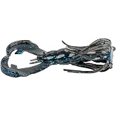 Strike King Baby Luau Craw Fishing Lure, Black &amp; Blue | High Action Claws and Skirt, Patented Rage Flange