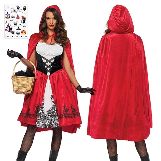 Amazon Mily コスプレ 赤ずきん ハロウィン 仮装 赤ずきんケープ