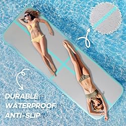 KIKILIVE Inflatable Air Gymnastics Tumbling Mat