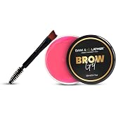 BASK &amp; LATHER Stronghold 24-Hour Brow Gel &ndash; Clear Eyebrow Gel with Castor Oil, Argan Oil &amp; Basil Leaf &ndash; Flake-Free, Waterproof, Smudge-Proof Eyebrow Setting for Thicker, Fuller Brows, 20mL