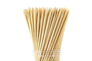 PARTYHIPPO 16 Inch Natural Bamboo Skewers, 4mm Thick, 200 Pack – BBQ Kabob Sticks for Grilling, Fruit, Chocolate Fountain, Crafts & Parties – More Size Choices /8"/10"/12"/14"/16"(16")