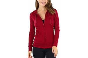 ToBeInStyle Women’s Velour Terry Active Cropped Zip-Up Jacket with Hood
