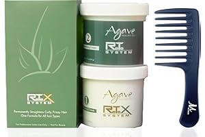 Agave Retex Hair Straightening System and M Hair Designs Detangling Comb (Bundle)