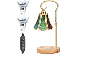 MOFALA Candle Warmer, Adjustable Temperature Height Candle Warmer Lamp, Bedroom Safe Candle Heater with 2 Bulbs for Canned Ca