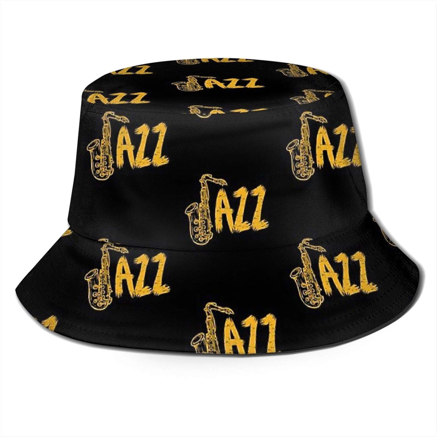 popluck Jazz Saxophone Unisex Bucket Hat Fisherman Hat Sun Hat Foldable