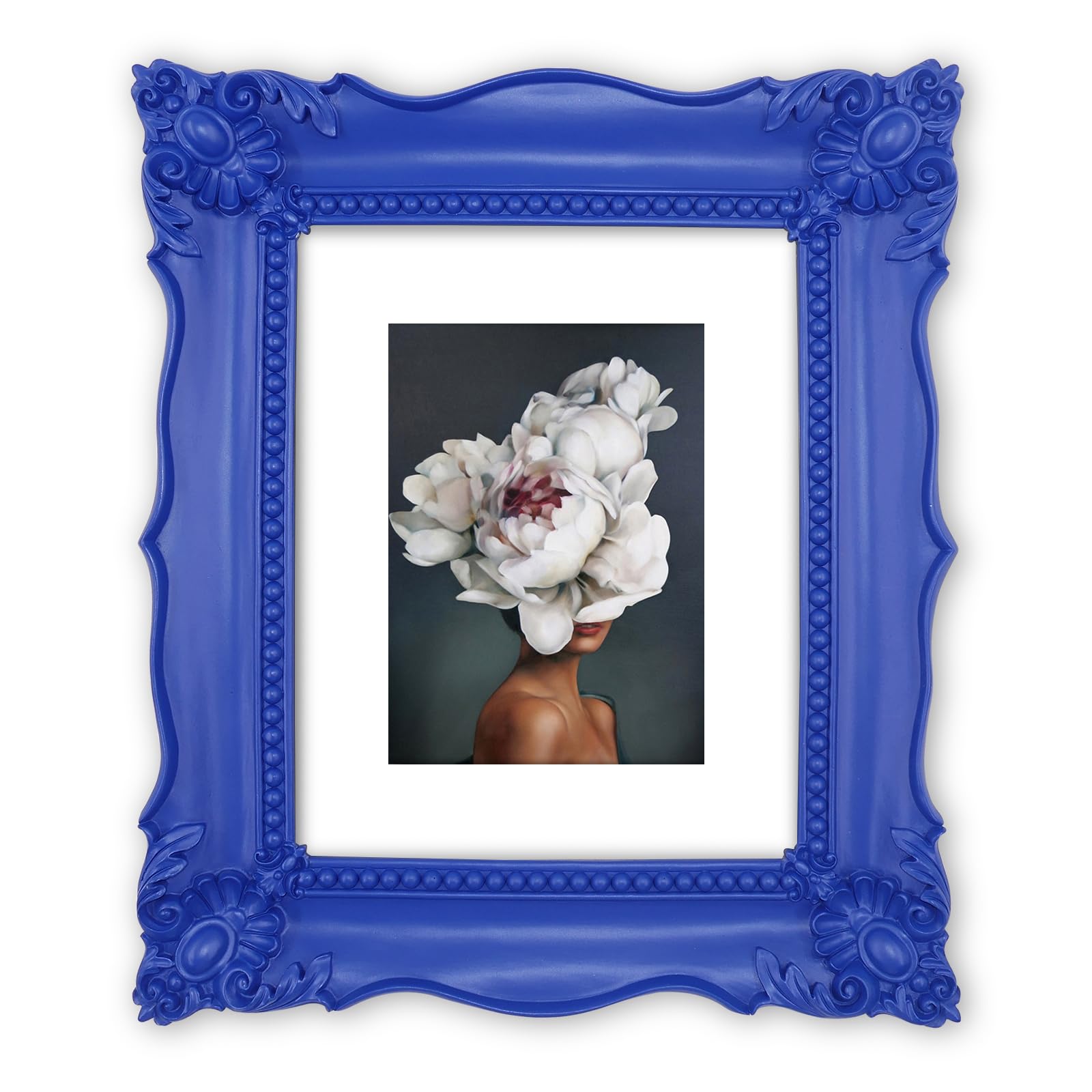 8x10 inch/20x25 cm Picture Frames 8x10 Picture Frame, Baroque Style Photo Frames Blue