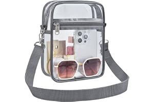 USPECLARE Clear Purse for Stadium Events Transparent Messenger Bag | Stadium Approved Clear Crossbody Bag with Adjustable Str