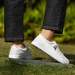STQ White Slip On Sneakers for Women Low Top