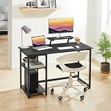 GreenForest GreenForest Computer Desk with Monitor Stand 100cm Black view 8