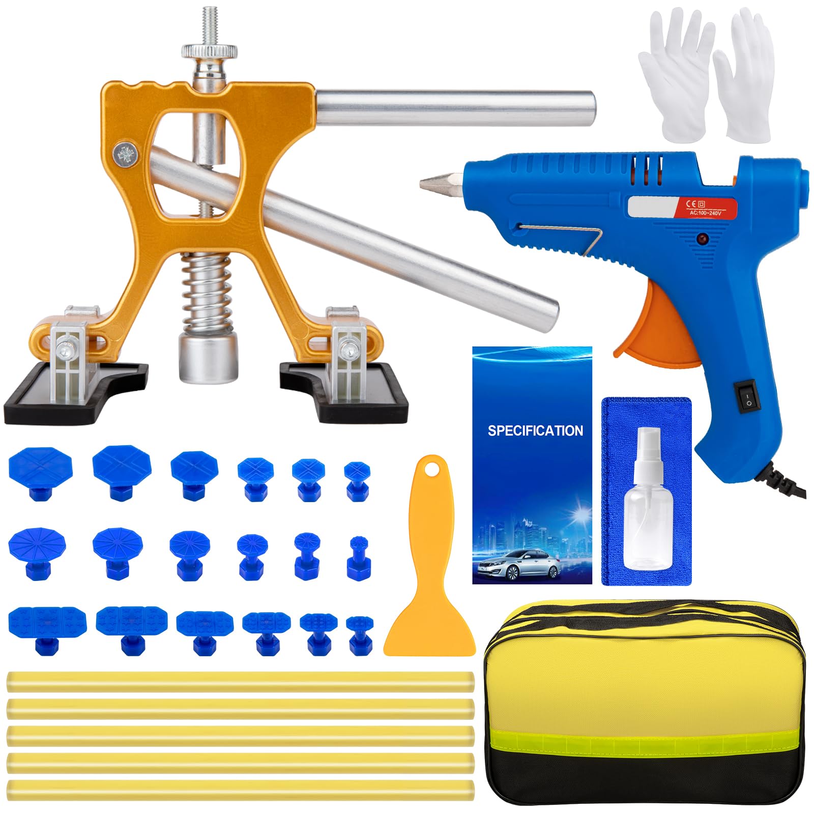 Photo 1 of *******BAG ONLY NONE OF THE OTHER PICTURED ITEMS INCLUDED******** Car Dent Puller Kit, 31PCS Paintless Dent Removal Kit, Car Dent Repair Kit with Adjustable Dent Lifter, Dent Remover Tool for Car Hail Damage DIY Repair