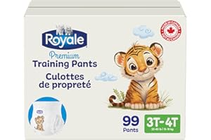 Royale Premium Training Pants, Size Large, 3T-4T (32 to 40 lbs), 99 Count, Disposable Training Pants (Packaging may vary)