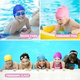 Nepfaivy Kids Swimming Cap Silicone 6-14 Pink Non-Slip Comfort view 5