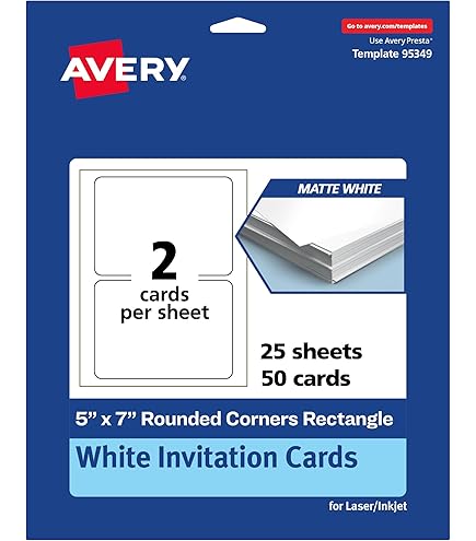 LIVE! an Invitation ベーシック・カートリッジ Amazon.com: Avery Printable Rectangle Invitation Cards, 5.5