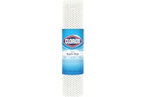 Duck Brand Clorox Cushioned Foam Bath Mat for Tubs, Non-Slip with Suction Cups, 17 Inches x 36 Inches, White