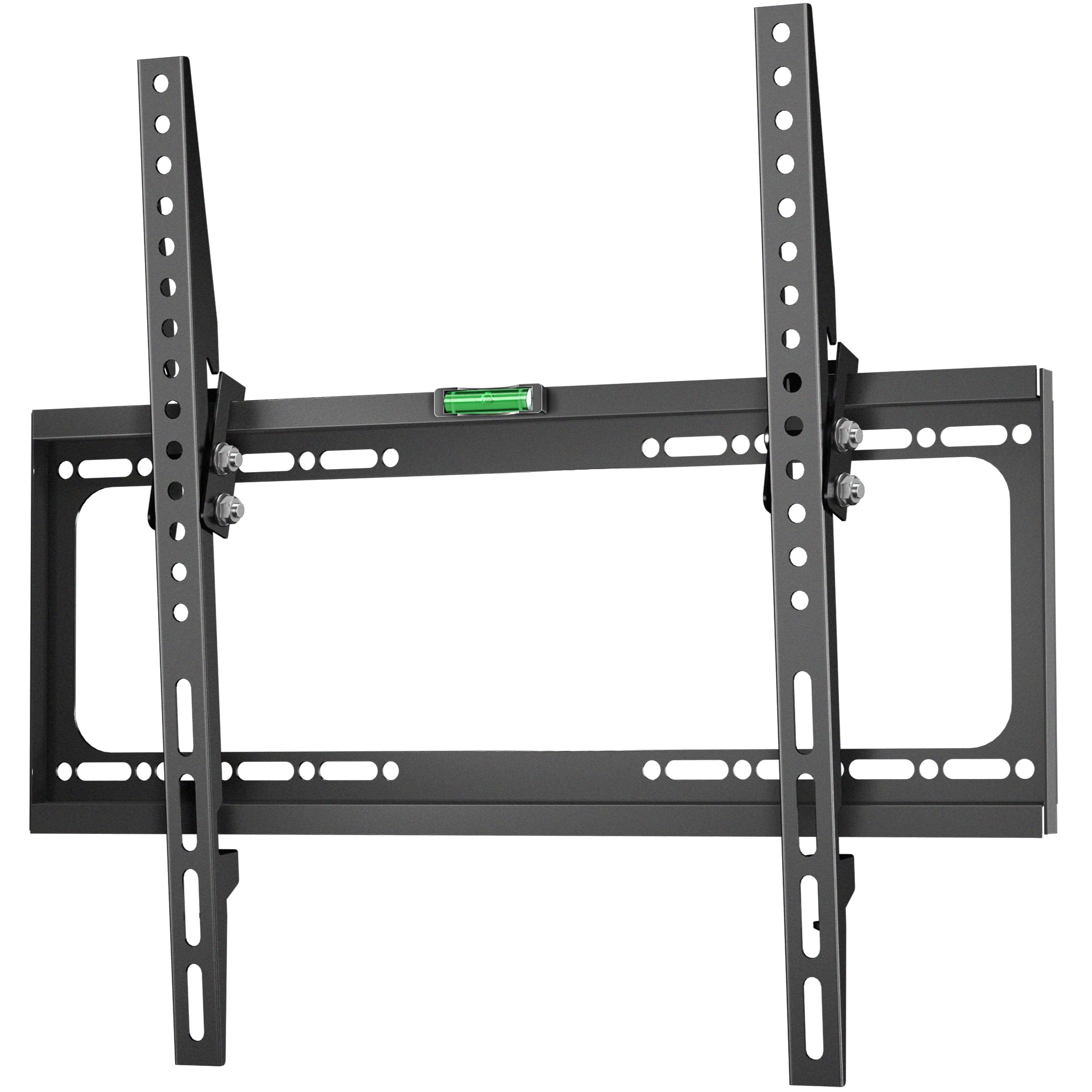 Tilting TV Wall Bracket for 26-55 Inch Screen, Universal TV Wall Bracket Tilt up to 45 kg - Flush TV Wall Mount Tilt VESA 75x75 - VESA 400x400/ Wall Mounted Screen/TV Holder for Wall TME-44B Black