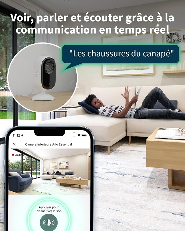 Essential 2 Interérieure, Caméra de Surveillance + Sonnette HD