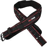 MELOTOUGH Padded Tool Belt with D ring for men construction Strong Durable Double Metal Roller Buckle,adjustable waist 33'-47 'thick confortable foam padding (XL)