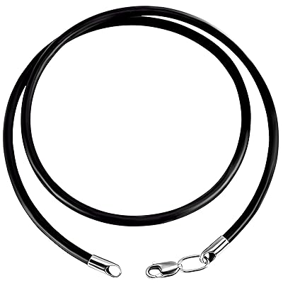 Black Rubber Chain Necklace with Sterling Silver Zambia Ubuy