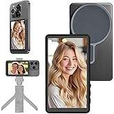 BEBIR 4" Vlog Selfie Monitor Screen for iPhone - Magnetic Back Camera Monitor with 4K HD, Wireless Remote, WiFi Live View & Built-in Speaker, Camera Buttons, 180° Rotation for Short Video/Live