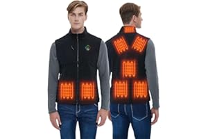 KOVNLO Heated Vest for Men with Battery Pack Included, Soft Fleece Smart Electric Lightweight Heated Jacket