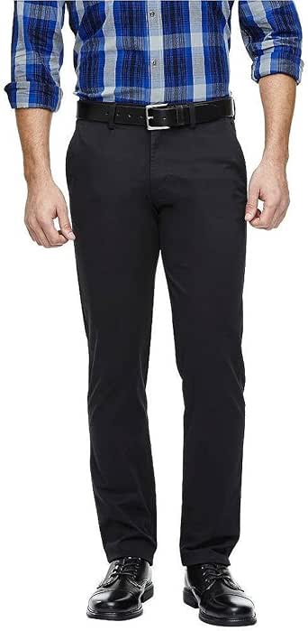 Haggar H26 Men's Slim Fit Stretch Premium Chino - Black (32x34) at Amazon Menâs Clothing store