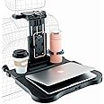 VRBFF Car Backseat Tray Table, Foldable Tray Seat Back Laptop Desk for Car Travel, Multifunctional Car Back Seat Food Tray, Car Table with Phone Holder, for Working, Writing, Eating, Traveling