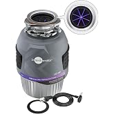 INSINKERATOR Evolution 1.0HP LED Garbage Disposal &amp; Antimicrobial Flange | 1 HP, Advanced Series, Continuous Feed Food Waste Disposer, Odor-Fighting LED Flange​, 10-Year Limited Warranty, Septic Safe