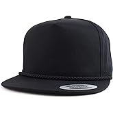 Trendy Apparel Shop Classic 5 Panel Golf Cap Flatbill Snapback Hat