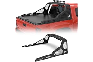 LOX ROX Adjustable Sport Roll Bar Compatible with Retractable Hard Tonneau | Compatible with Mid-Size Trucks Tacoma, Ranger, Colorado, Canyon, Frontier | No Drilling Installation | Three Installation Methods