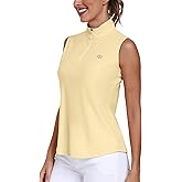 AIRIKE Sleeveless Golf Shirts for Women UPF 50+ Quarter Zip Quick Dry Tennis Workout Tank Tops