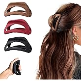 3 Pack Silicone Flexible Hair Claw Clips for Women, Cloud Soft Clips, Extra Large Claw Clips, Jumbo Claws clips for Thick Curly Hair, Unsnappable Flexible Non-slip Rectangle,Hair Accessories for Girls