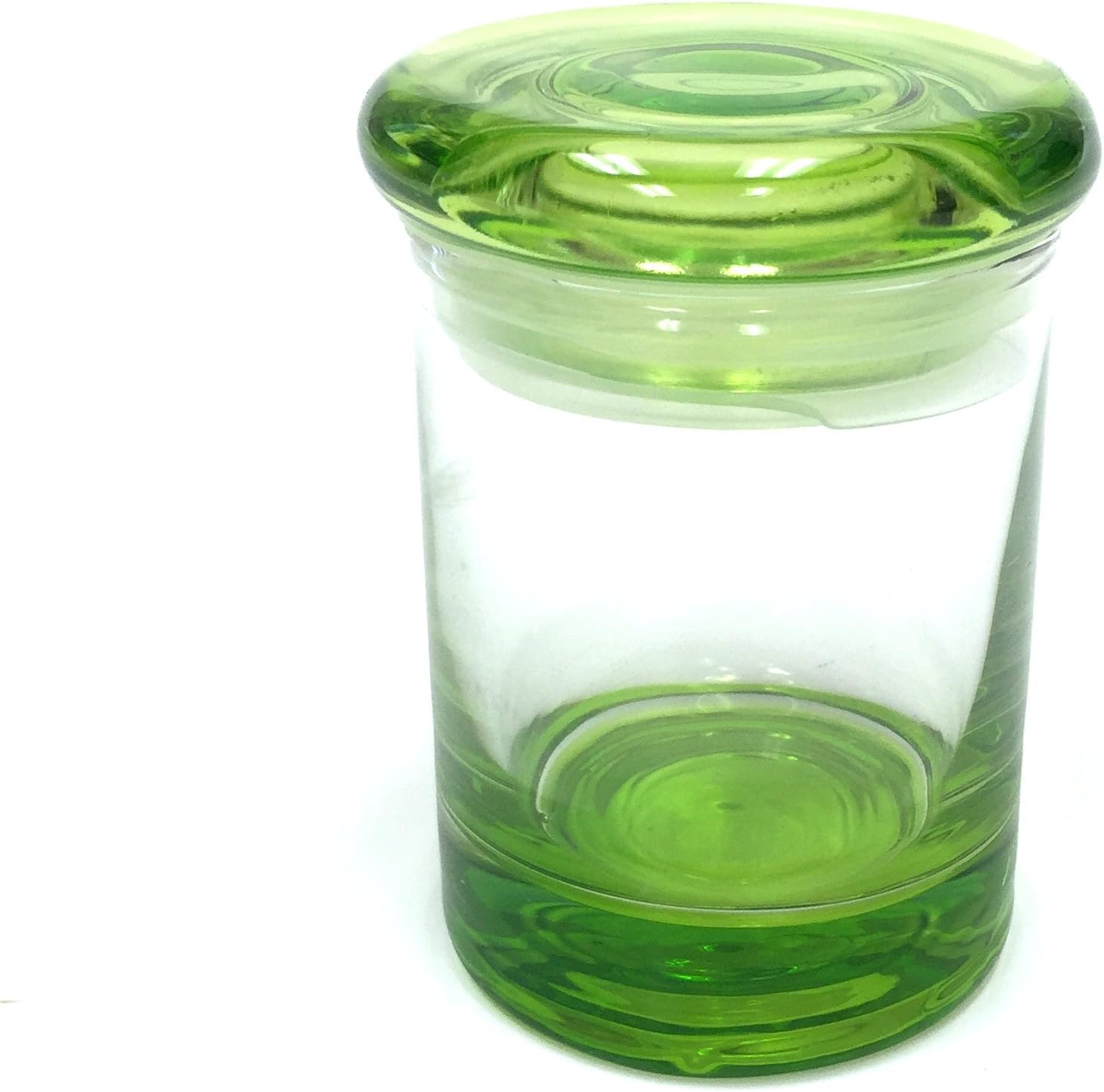 Fess Jars Gradient Pop Top Jar Glass Odorless Medical Jar Herb Stash Container (Green)