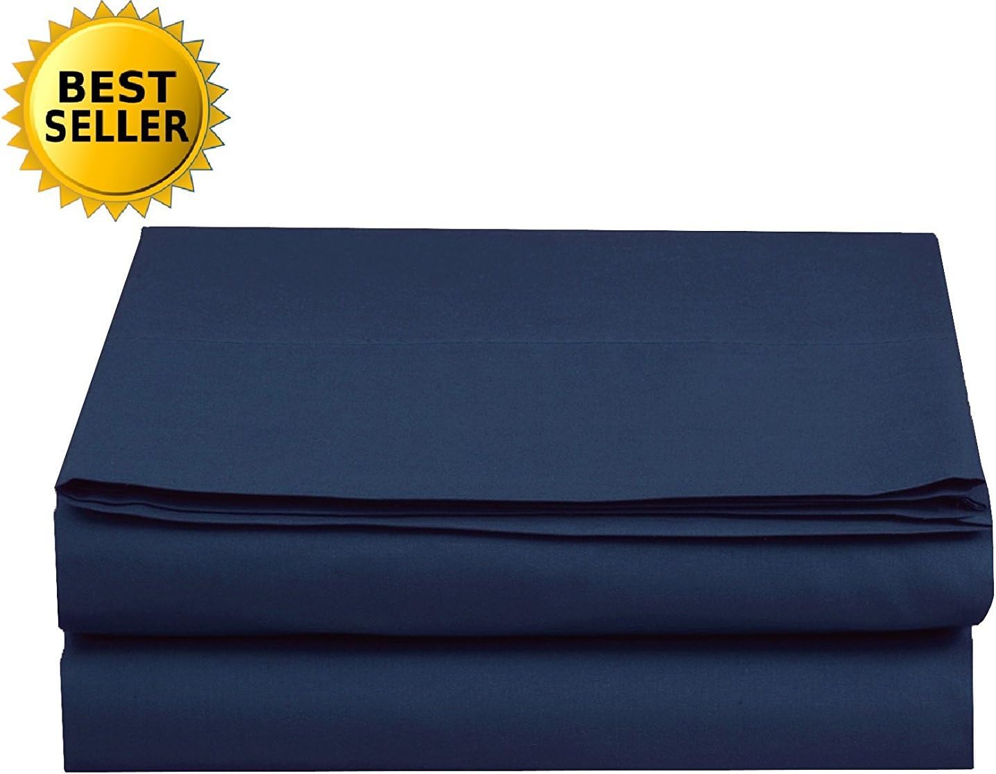 Elegant Comfort Luxury Fitted Sheet on  Wrinkle-Free 1500 Thread Count Egyptian Quality 1-Piece Fitted Sheet, Queen Size, Navy Blue: Home & Kitchen