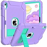 BMOUO Case for iPad (A16) 11th Generation 11 Inch 2025/iPad 10th Generation 10.9" 2022 - with Kickstand & Pencil Holder, Heavy Duty Shockproof Protective iPad 11th 10th Generation Case, Purple