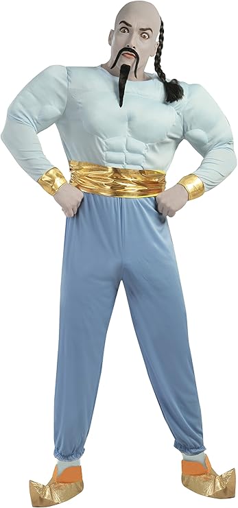 Guirca Robin Costume Genio Della Lampada Uomo Aladino Per Adulti Azzurro Talla 52 54 0 Amazon It Abbigliamento