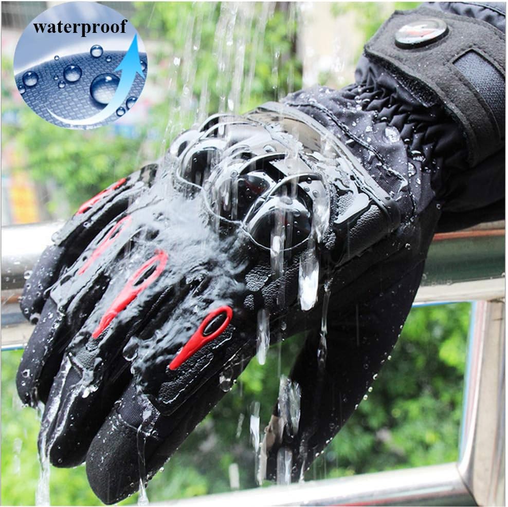 Motorbike Gloves for Men Women Winter Waterproof Thermal Gloves - Image 4