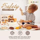 Airlab Wooden Play Food Set Breakfast Kitchen Toy for Kids view 7