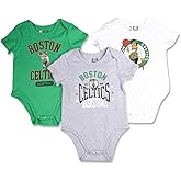 Ultra Game Youth NBA Official Baby Super Soft Cotton 3 Pack Creeper Bodysuit