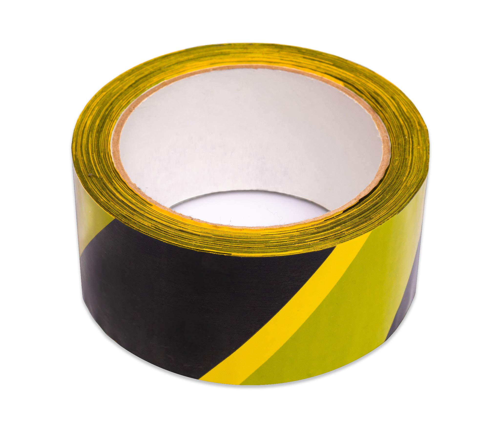 Hazard Warning Tape Self-Adhesive Safety Floor Tape (48 mm x 33 meters) for Marking Hazardous Areas and Safe Distancing 2-inch Width x 36 yrd Length Yellow&Black, 150 mikron
