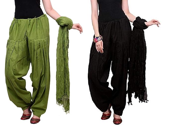 FILTER PRODUCTS WOMENS COTTON SEMI PATIALA SALWAR WITH DUPATTA (FREE SIZE