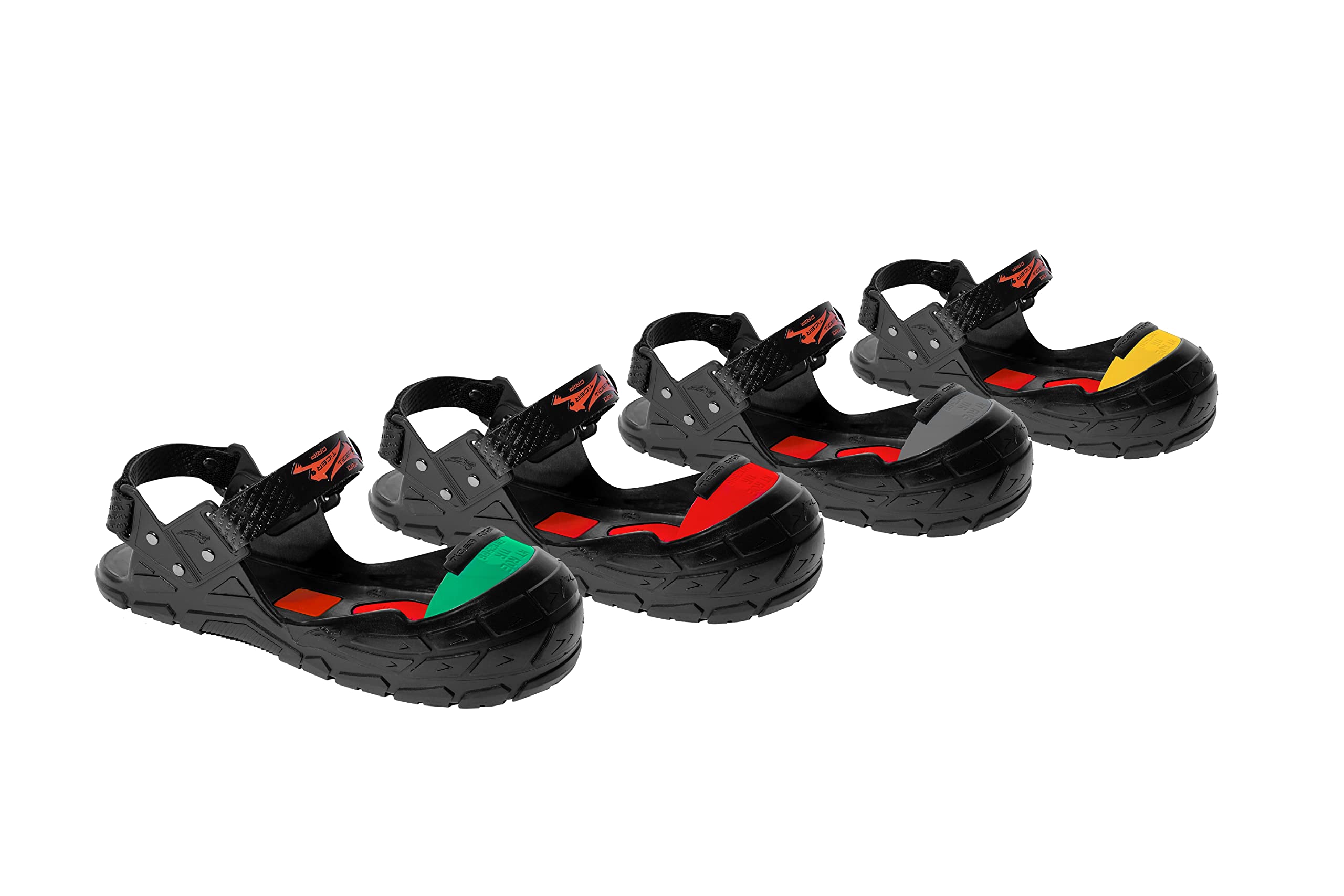 Tiger-Grip Visitor Integral Safety Overshoe, Black, Small (34-37, Yellow), Protective Cap, Non-Slip