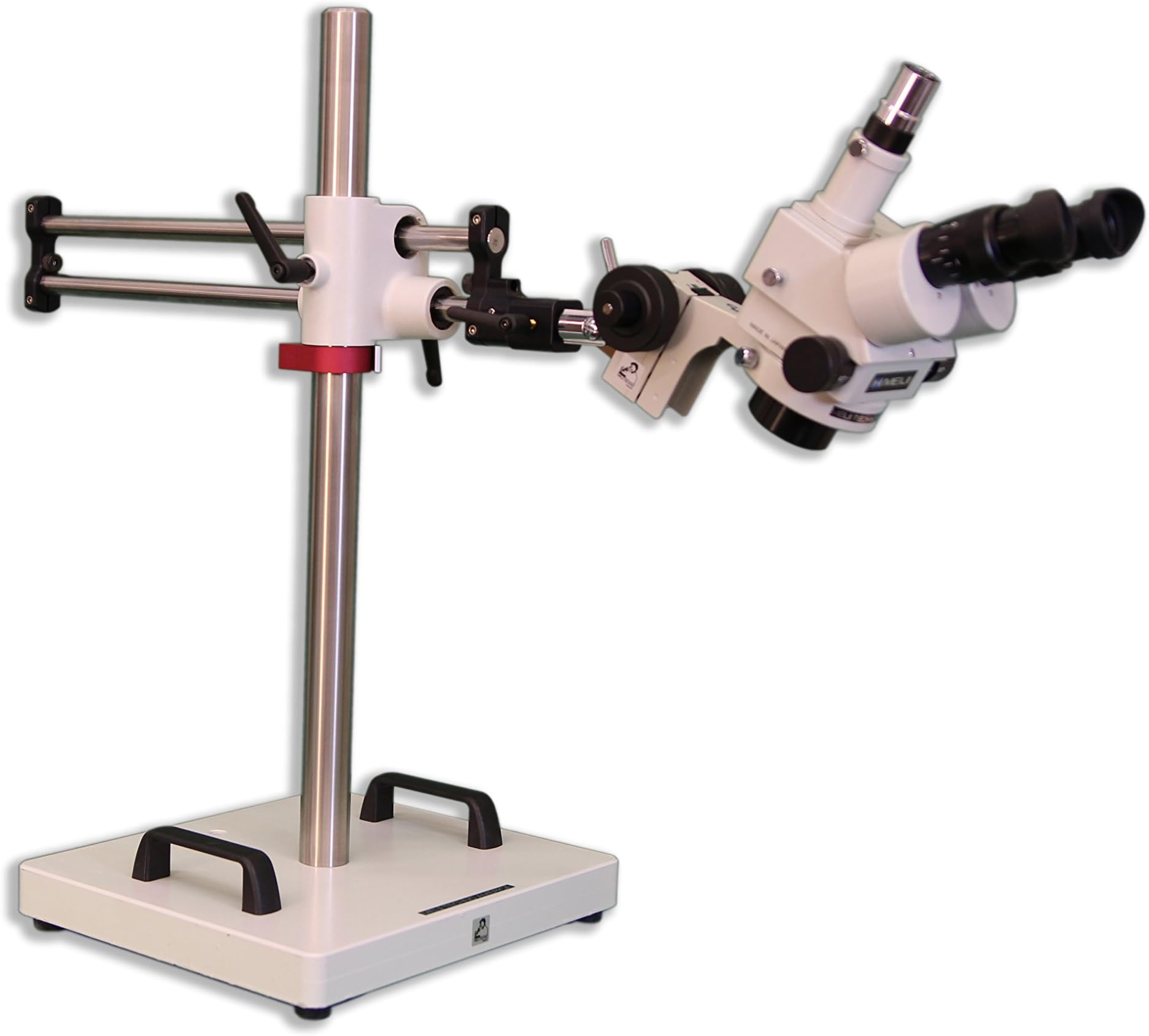 Meiji Techno America EMZ-5TR+MA502+FSC+BAS-3 0.7X - 4.5X Trinocular Zoom Stereo Body, Eyepiece, Focus Block, Heavy Duty Boom Stand