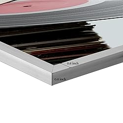 eletecpro 12.5x12.5 Record Frame, Silver, Sturdy