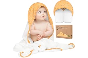 KeaBabies Hooded Baby Towel for Newborn - Viscose Derived from Bamboo Large Baby Bath Towels with Hood for Boys, Girls, Toddl