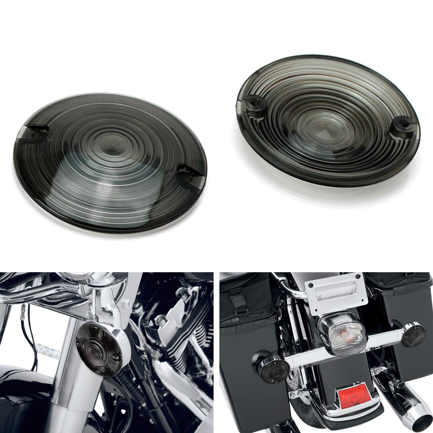 Turn Signal Light Yellow Lens Cover for Harley Electra Glide Sportster