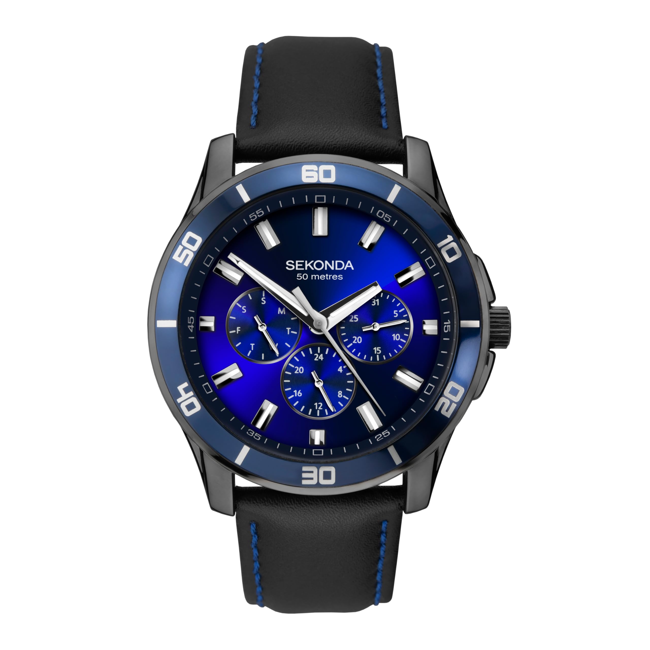 SEKONDA Mens Analogue Classic Quartz Watch with Leather Strap