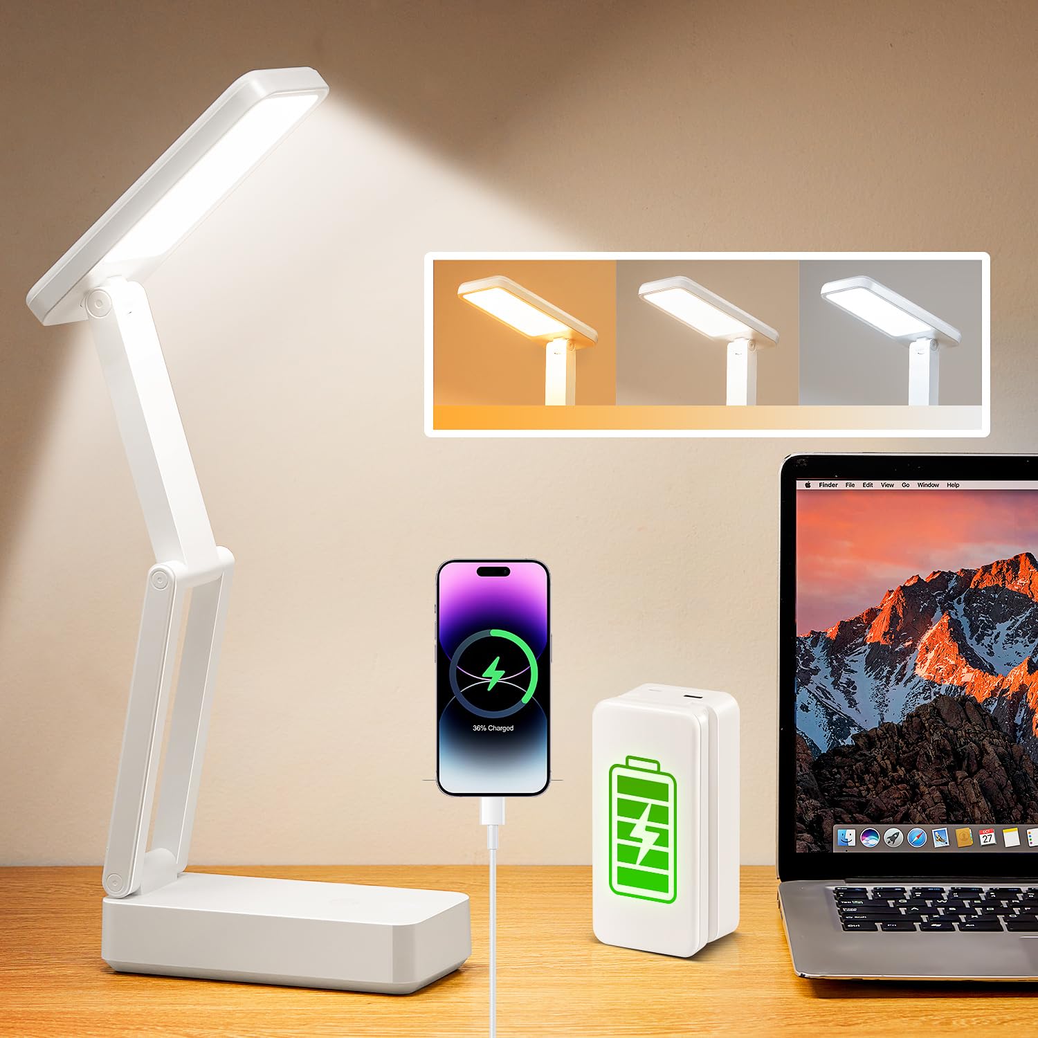 Photo 1 of Rechargeable Lamps Cordless Lamps,6000mAh Battery Powered Lamp,3 Colors+Dimmable Desk Light,Rechargeable Table Lamp with USB Charging Port+45min-Timer,Wireless & Portable Light,Battery Operated Lights