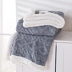 PU MEI Sherpa Throw Blanket for Couch Sofa
